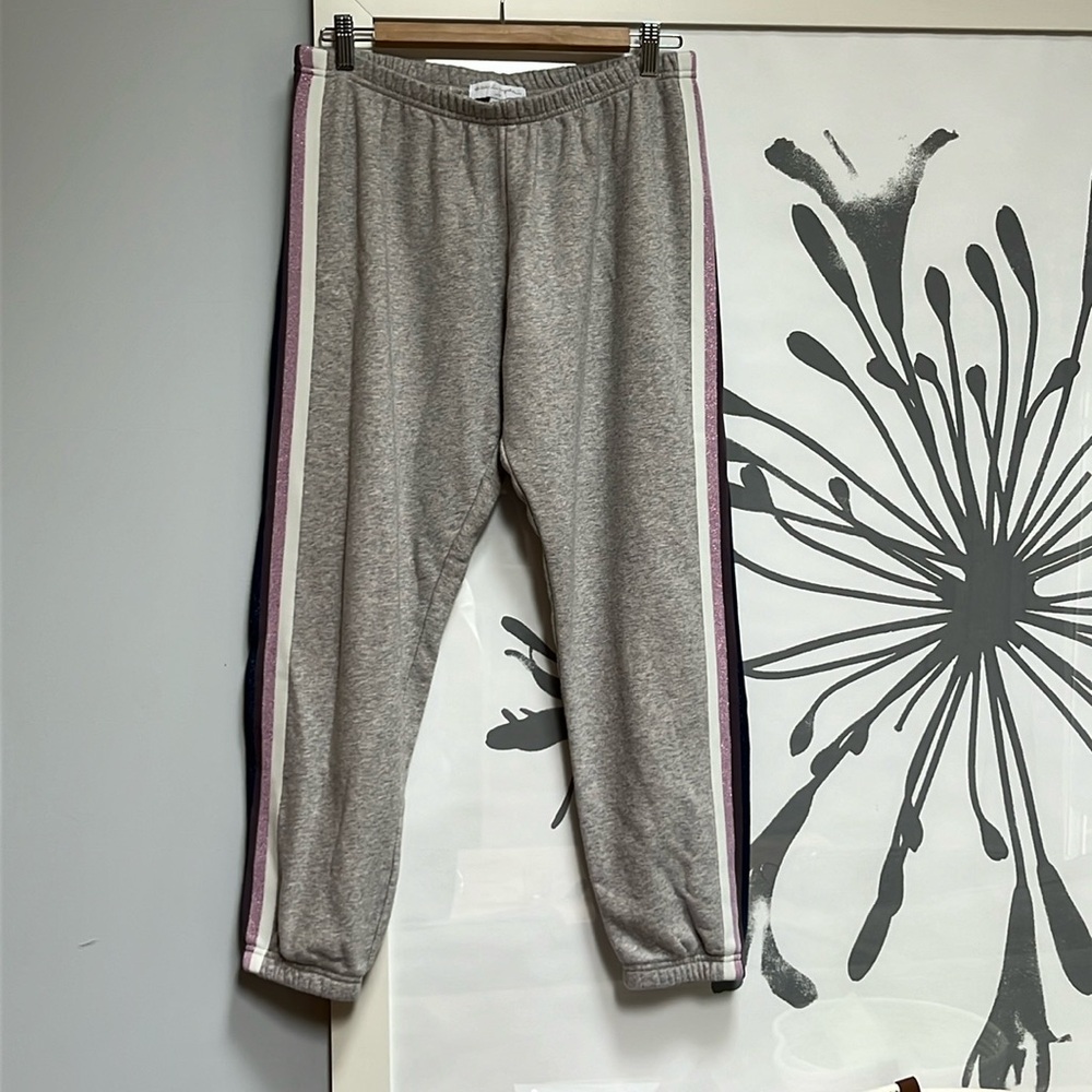 Spiritual Gangster perfect sweatpants glitter shimmer size L